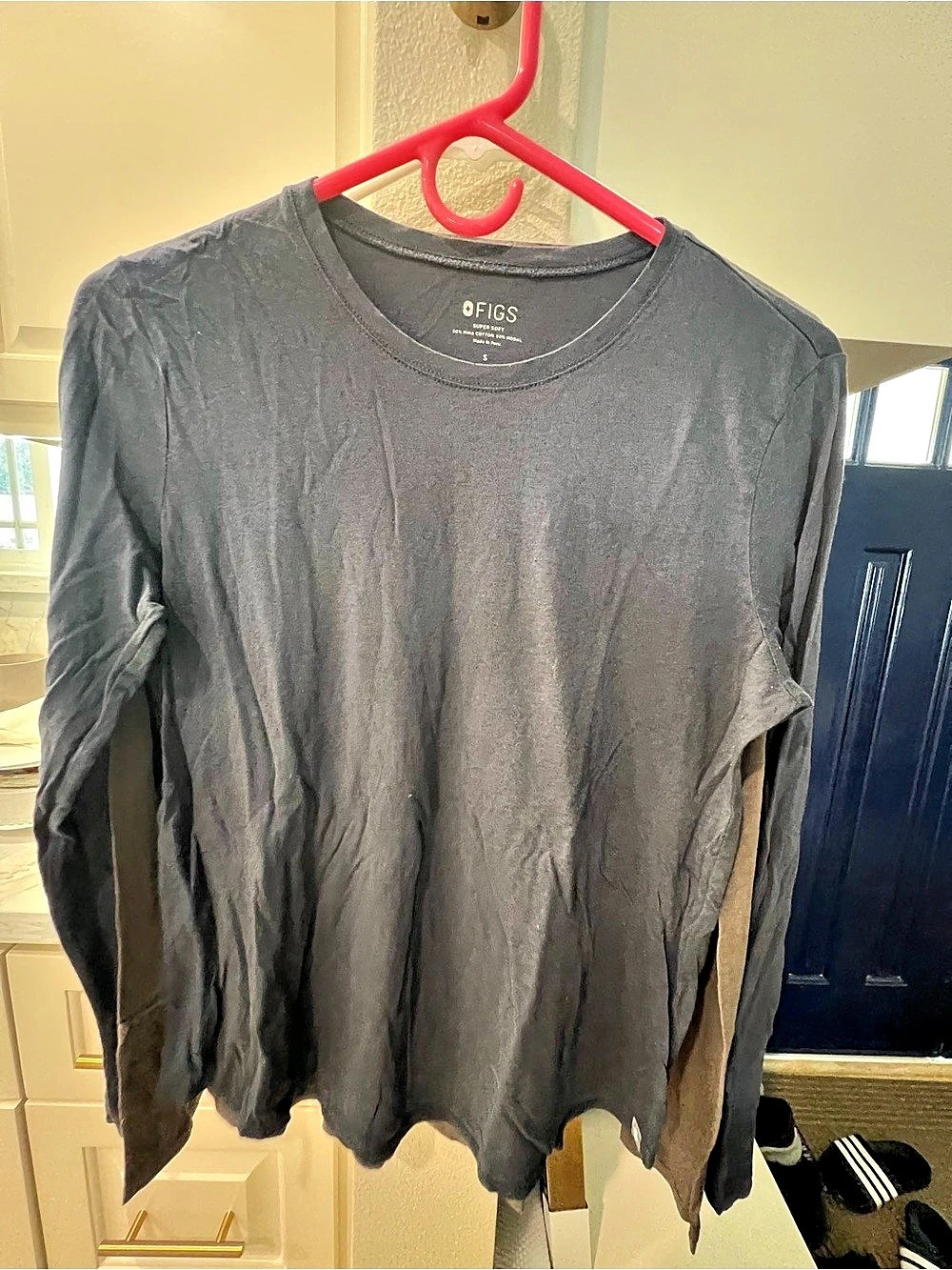 FIGS Supersoft Long-Sleeve Underscrub Gray Tee